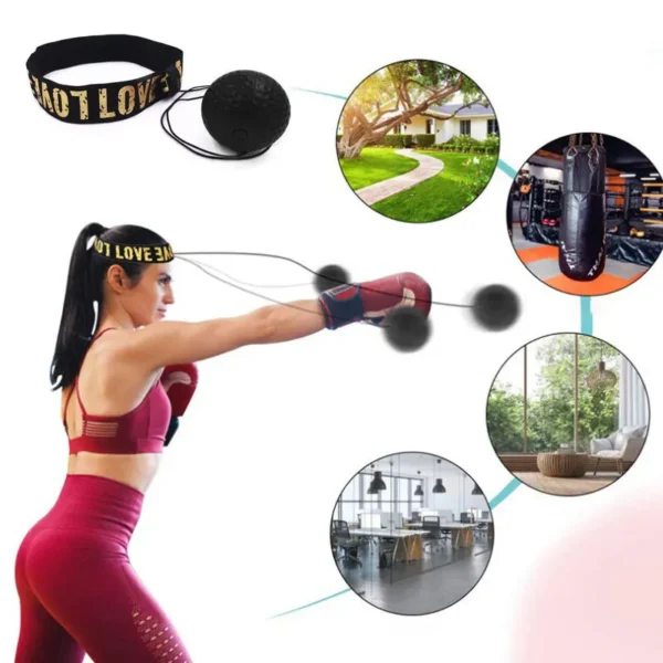 1 Set Boxing Reflex Speed Punch Ball Sanda Boxer Raising Reaction Force Hand Eye Training Set Stress Gym Boxing Exercise - Image 6