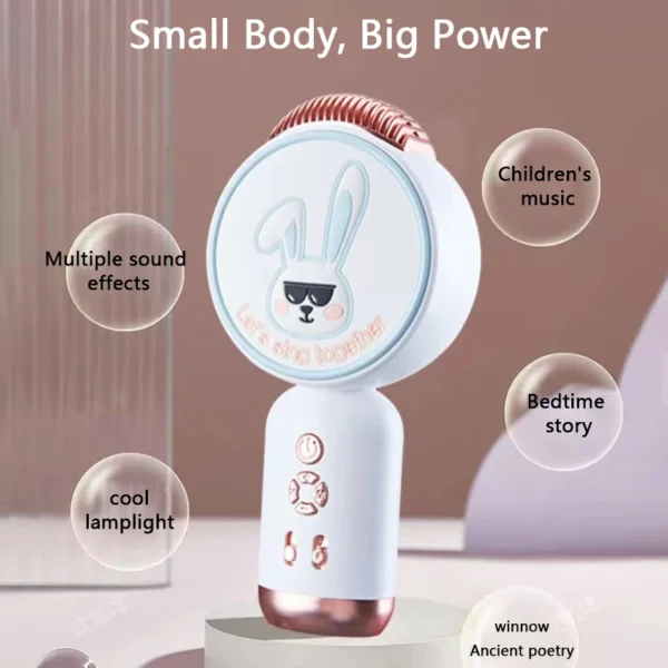 Small Speaker Echo Kids Gift Toy Dot Boombox Toddler Karaoke Wireless Microphone Set Bluetooth - Image 3