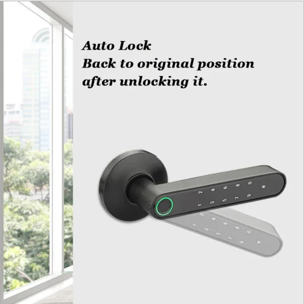 Digital lock Tuya Smart Phone APP Bluetooth Lock Smart door lock Dynamic code Unlock log Wooden Door Lock handle - Image 2