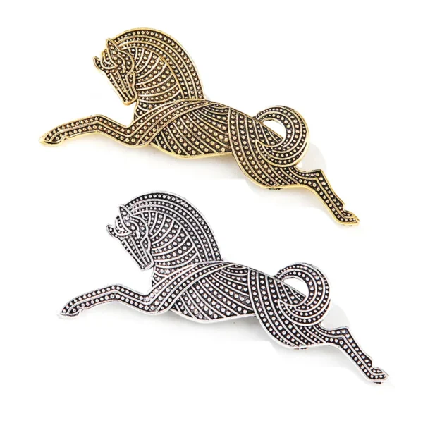 1PC Vintage Metal Running Horse Brooches Pins For Men Clothing Coat Jewelry Party Accessories Gifts