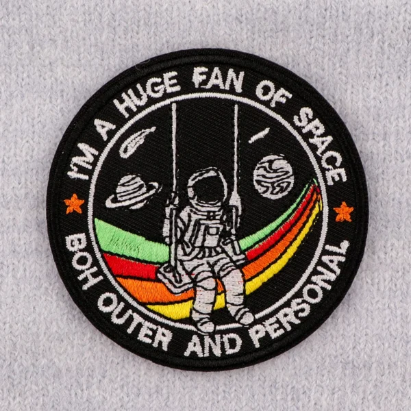 STAY WEIRD Patches On Clothes Astronaut Embroidered Patches Funny Quotes Sew Badges Iron On Patch DIY Clothing Accessories - Image 6