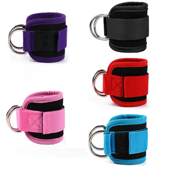 Cable Ankle Straps Double D-Ring Adjustable Ankle Cuffs For Gym Workouts Glutes Legs Strength Training Brace Support Sport