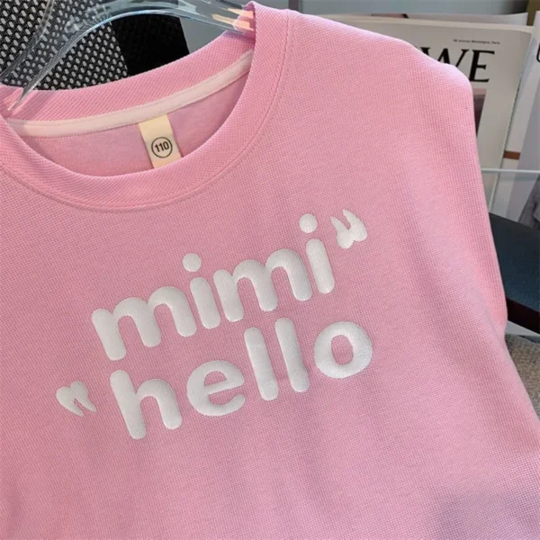 Summer Children Girls Clothes Letter Print T-shirt and Shorts Set Kid Girl Sleeveless Top Bottom 2pcs Suit Tracksuit Streetwear - Image 2