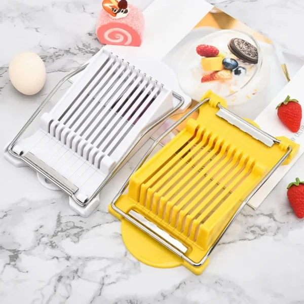 Egg Slicer 12 Lines Food Slicer Fast Cutting Cheese Mushroom Strawberry Cutter Egg Chopper For Hard Boiled Eggs Meat Potatoes - Image 2