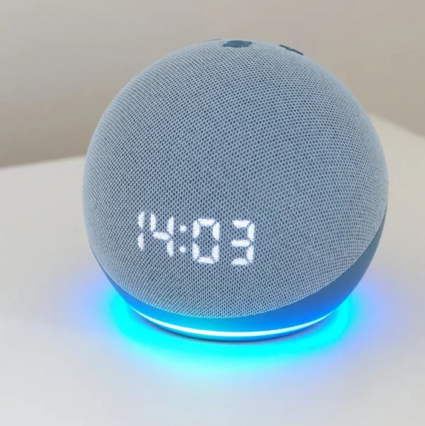 Geheel Nieuwe Echo Dot (5e Generatie, 2022 Uitgave) Met Klok | Slimme Luidspreker Met Klok En Alexa | Gletsjer Wit - Image 2