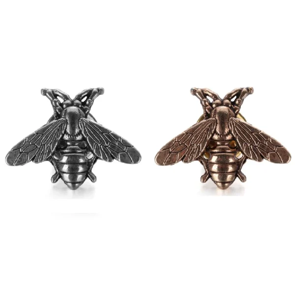 1Pc Vintage Bee Brooch Retro Metal Small Bee Brooch Women Men Alloy Suit Collar Scarf Pin Clothing Hat Enamel Pin Accessory Gift