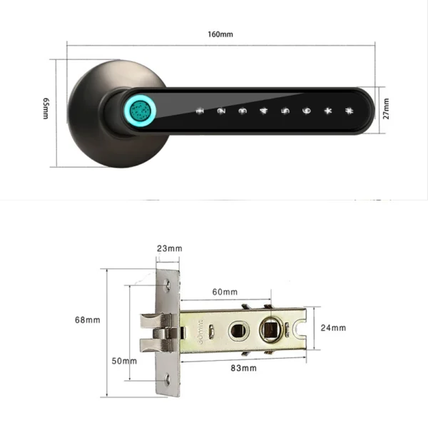 WAFU 016 Smart Lock Fingerprint APP Unlock Keyless Entry Works With iOS/Android Door Bluetooth-Compatible Password Handle Lock - Image 4