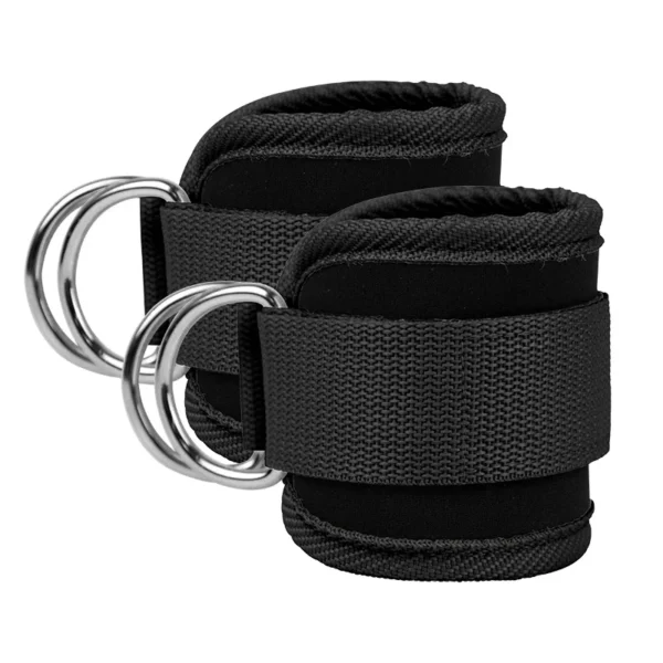 Gym Ankle Straps Double D-Ring Adjustable Neoprene Padded Cuffs Ankle Weight Leg Training Brace Support Sport Safety Abductors - Image 5