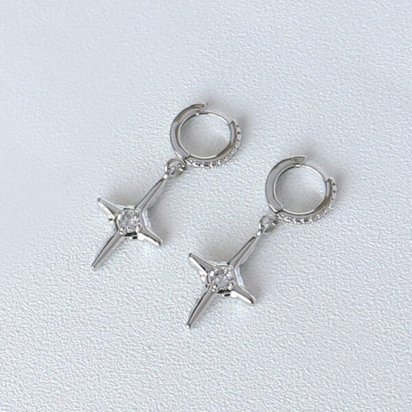 Ins Cross Kvk Earrings Diamond Earrings Design Simple Earrings Ear Jewelry Female - Image 6