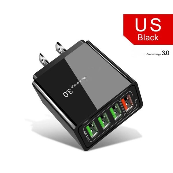 Illuminated 4USB Mobile Phone Charger 3A Charging Head - Image 9